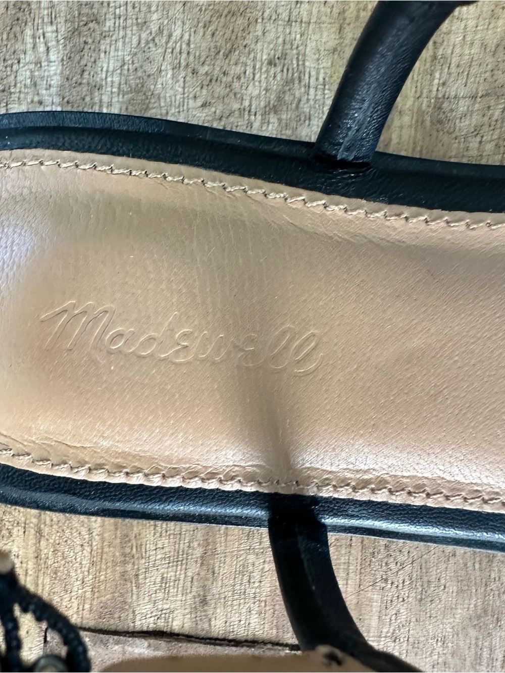 Madewell Black Minimal Strappy Sandal - Picture 4 of 6